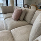 Santorini Sofa Grey Large Corner with Footstool
