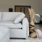 Santorini Sofa Grey Large Corner with Footstool