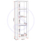 Zurich 1 Door Bookcase - Grey Wood Grain