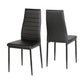 Abbey Dining Set-Furniture-Seconique-Black Faux Leather-Levines Furniture