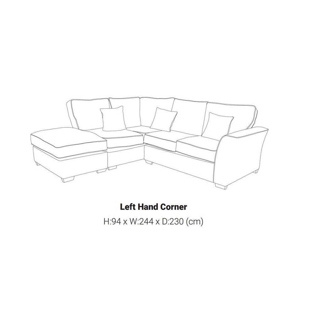 Albany Corner Suite-Furniture-Sofa Factory-Silver-Right Hand Corner-Levines Furniture