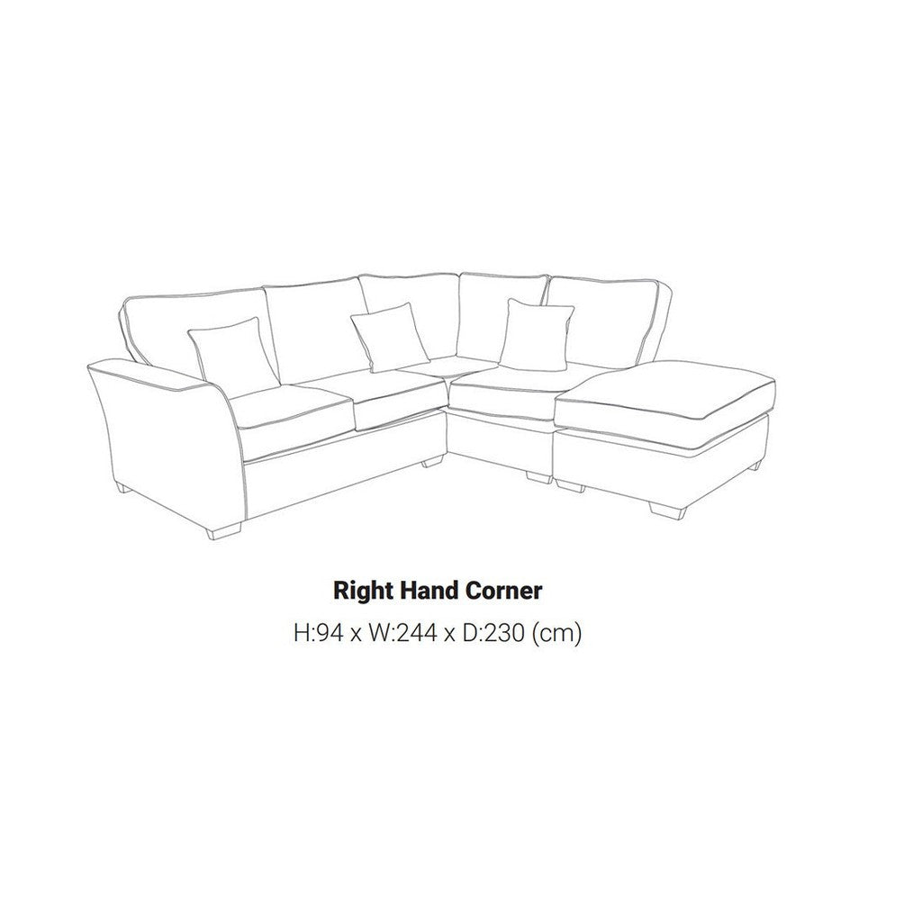 Albany Corner Suite-Furniture-Sofa Factory-Silver-Right Hand Corner-Levines Furniture