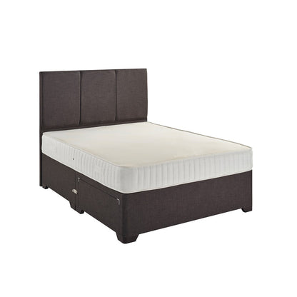 Aleena Kingsize Divan Bed-Furniture-Dreamland-No Storage-Charcoal-Levines Furniture