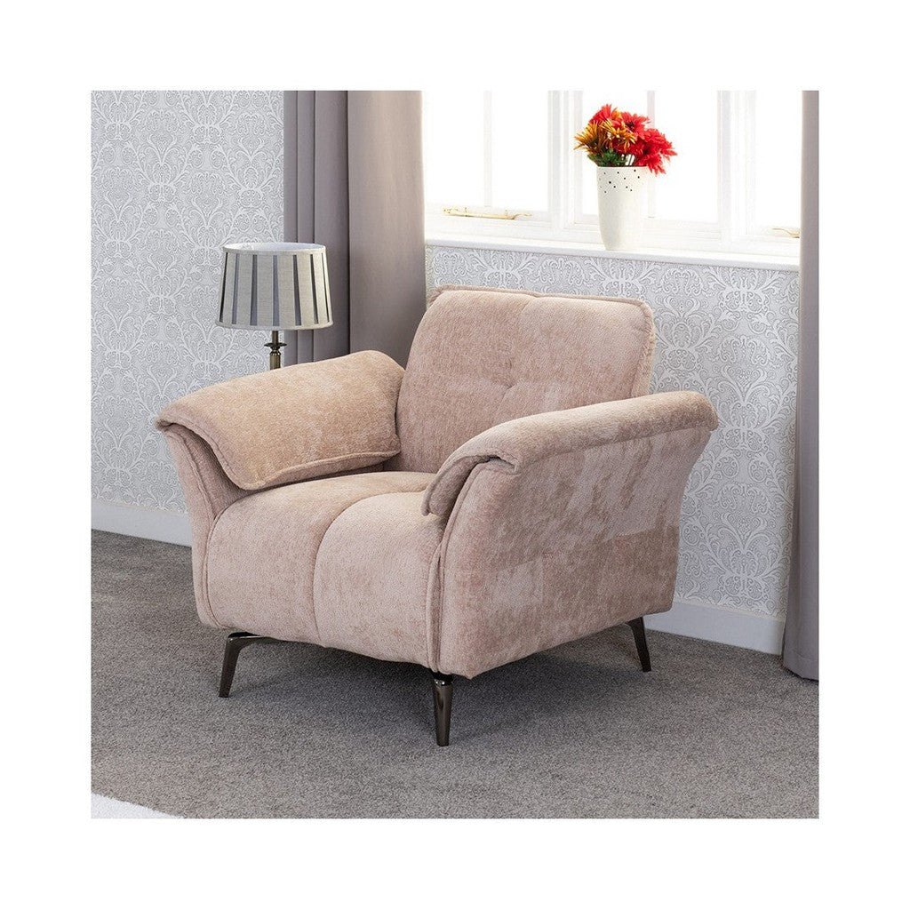 Amalfi 1 Seater Sofa-Furniture-Seconique-Champagne-Levines Furniture