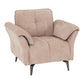 Amalfi 1 Seater Sofa-Furniture-Seconique-Champagne-Levines Furniture