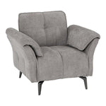 Amalfi 1 Seater Sofa-Furniture-Seconique-Grey-Levines Furniture