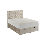 Ambient 2000 Double Divan Bed-Furniture-Dreamland-No Storage-Charcoal-Levines Furniture