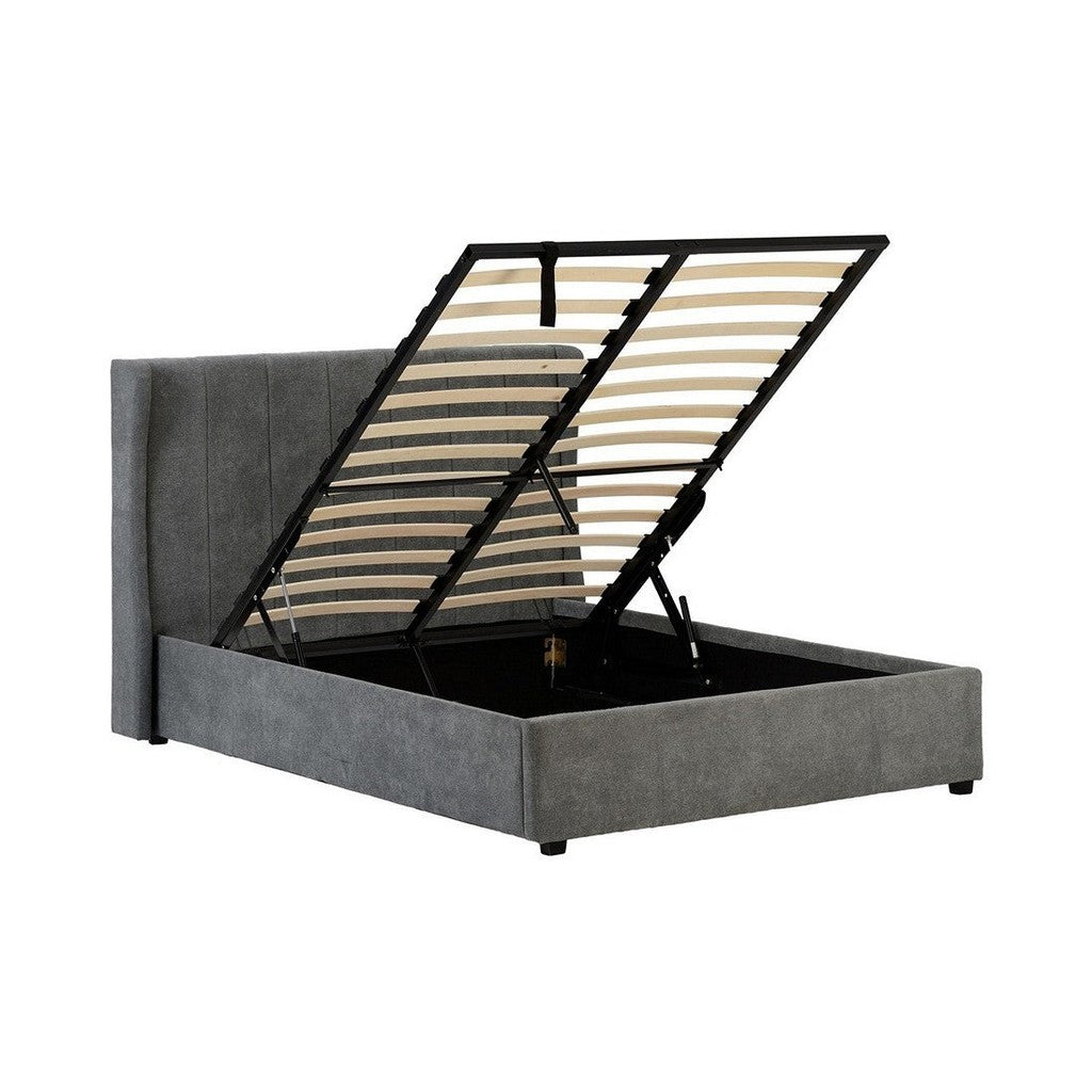 Amelia Kingsize Storage Bed-Furniture-Seconique-Dark Grey-Levines Furniture