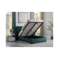 Amelia Kingsize Storage Bed-Furniture-Seconique-Green Velvet-Levines Furniture