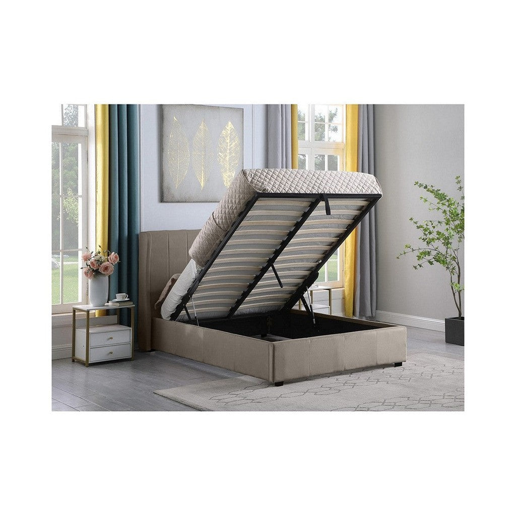 Amelia Kingsize Storage Bed-Furniture-Seconique-Dark Grey-Levines Furniture