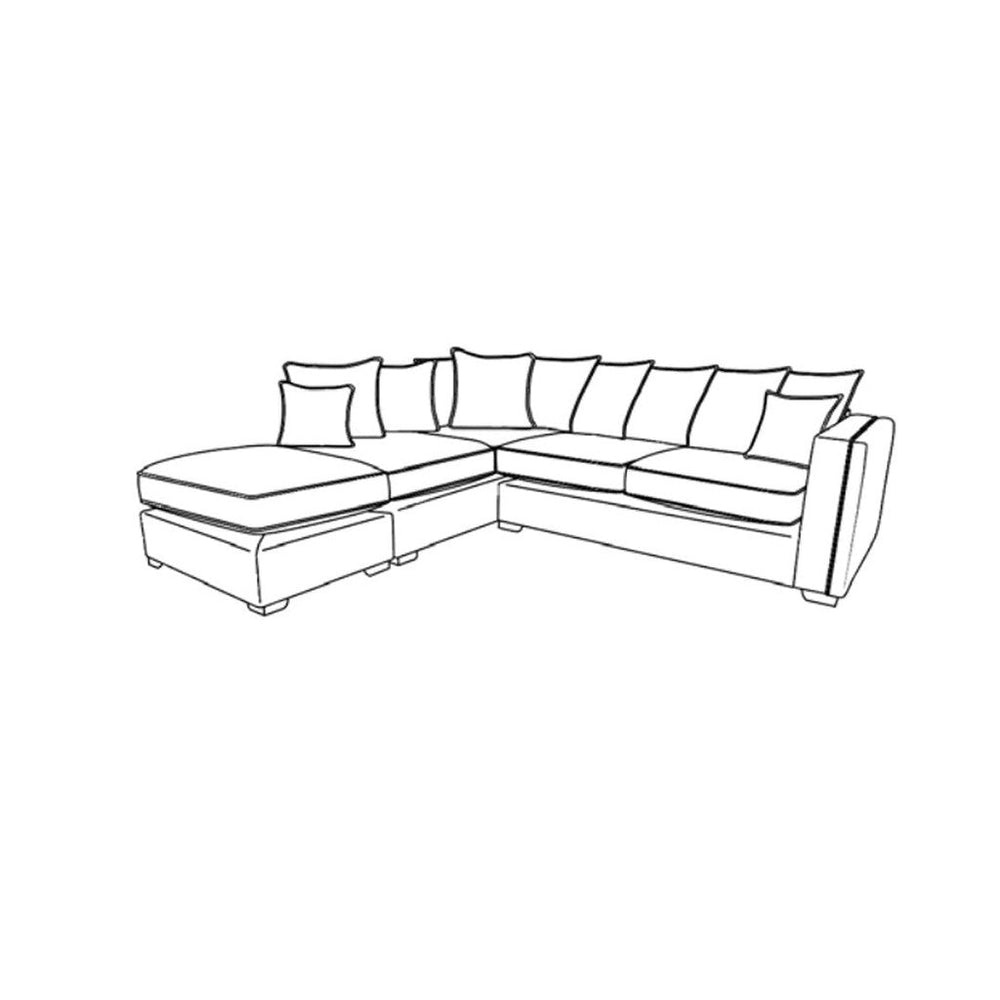 Ariya Corner Suite-Furniture-Sofa Factory-Right Hand Jumbo Chaise-Shark-High Back-Levines Furniture