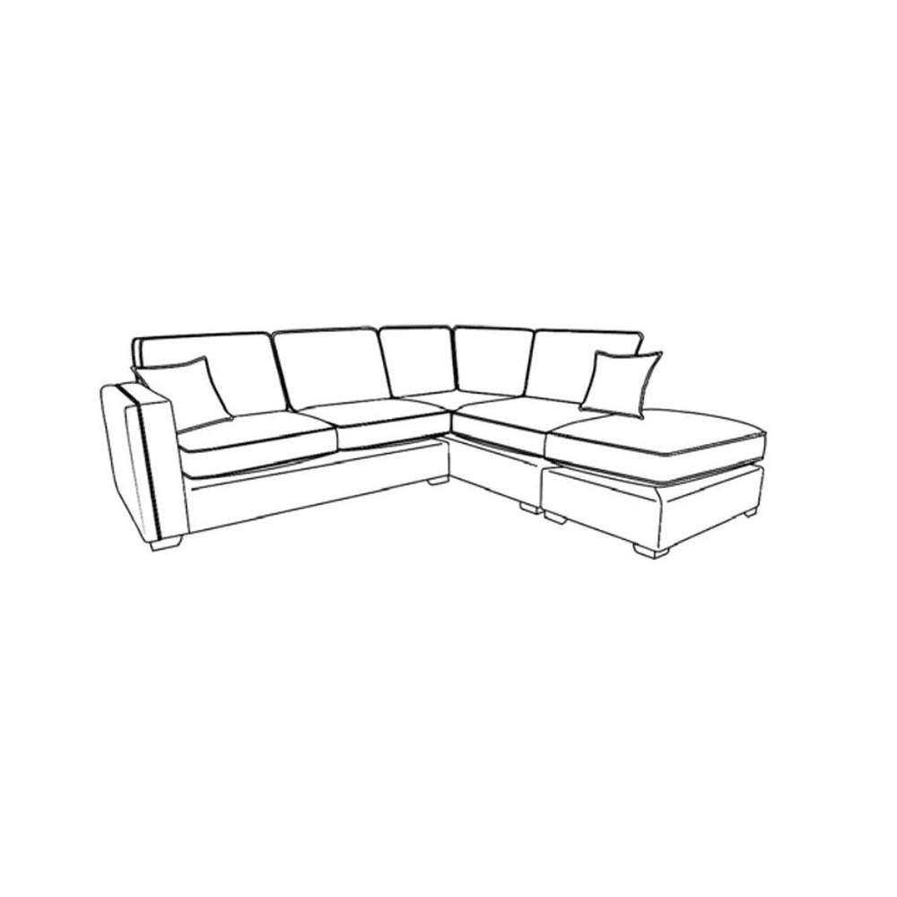 Ariya Corner Suite-Furniture-Sofa Factory-Right Hand Jumbo Chaise-Shark-High Back-Levines Furniture