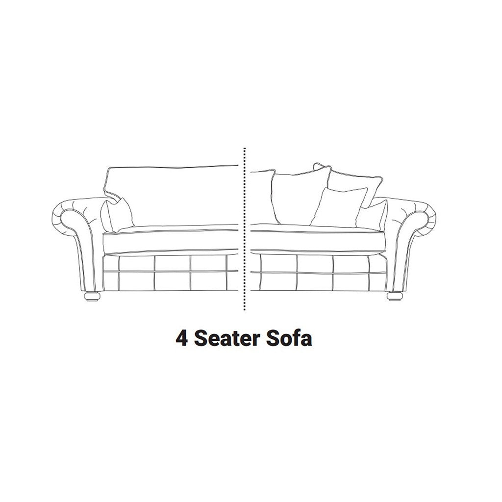 Arnage 4 Seater Sofa-Furniture-Sofa Factory-Coal-Levines Furniture