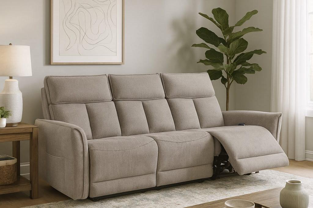 Ashford 3 + 2 + 1 Set Power Recliner shown in a styled living room