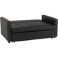 Astoria Sofa Bed-Furniture-Seconique-Black Faux Leather-Levines Furniture