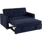 Astoria Sofa Bed-Furniture-Seconique-Black Faux Leather-Levines Furniture