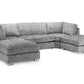 Bishop Fullback Sofa Platinum U Shape Corner