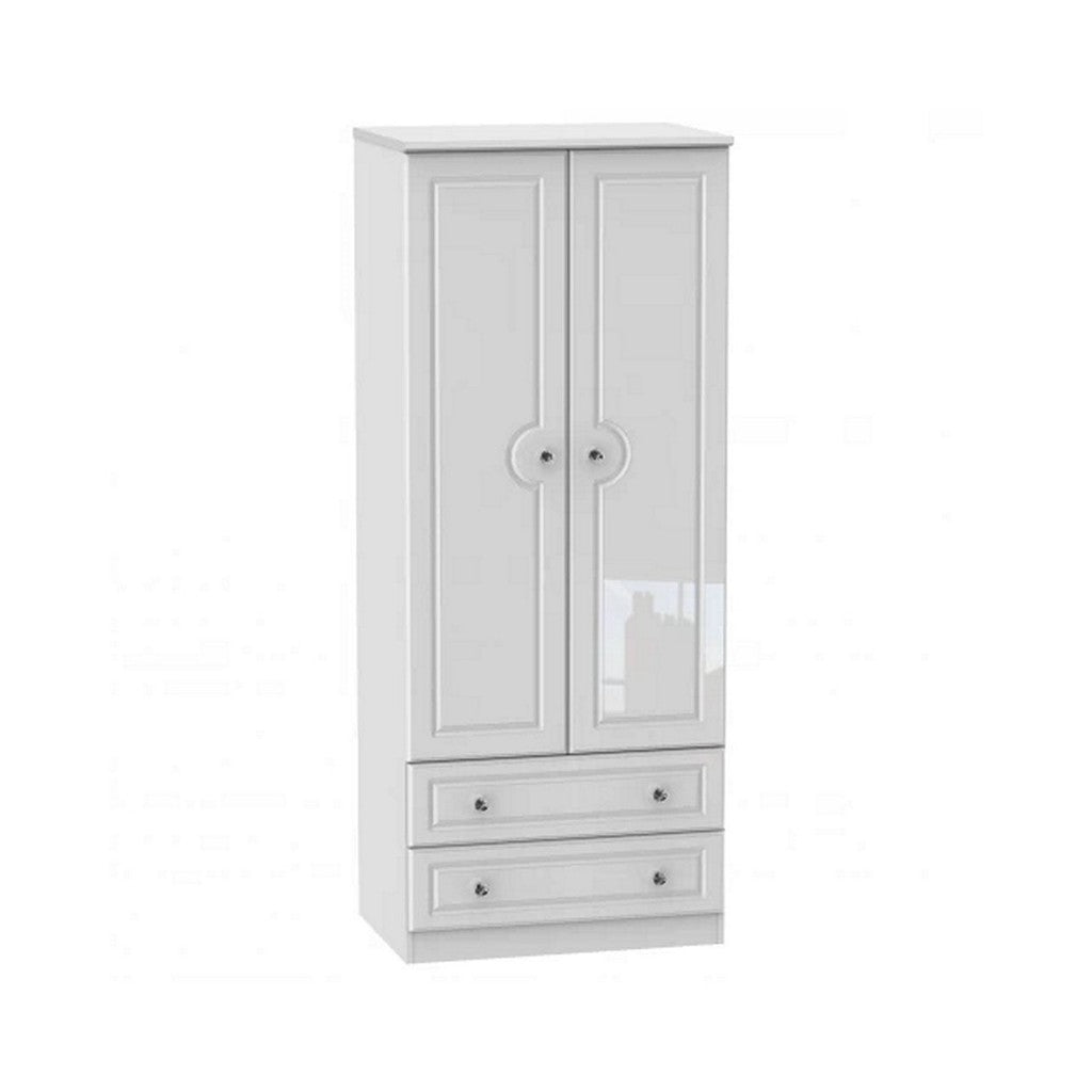 Balmoral 2 door Combination Wardrobe-Furniture-Welcome-Standard-No Mirror-Levines Furniture