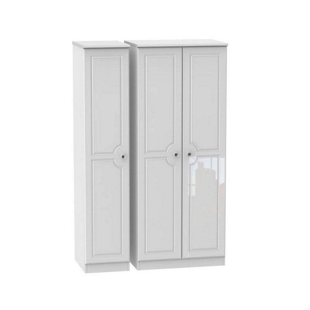 Balmoral 3 door Wardrobe-Furniture-Welcome-Standard-No Mirror-Levines Furniture