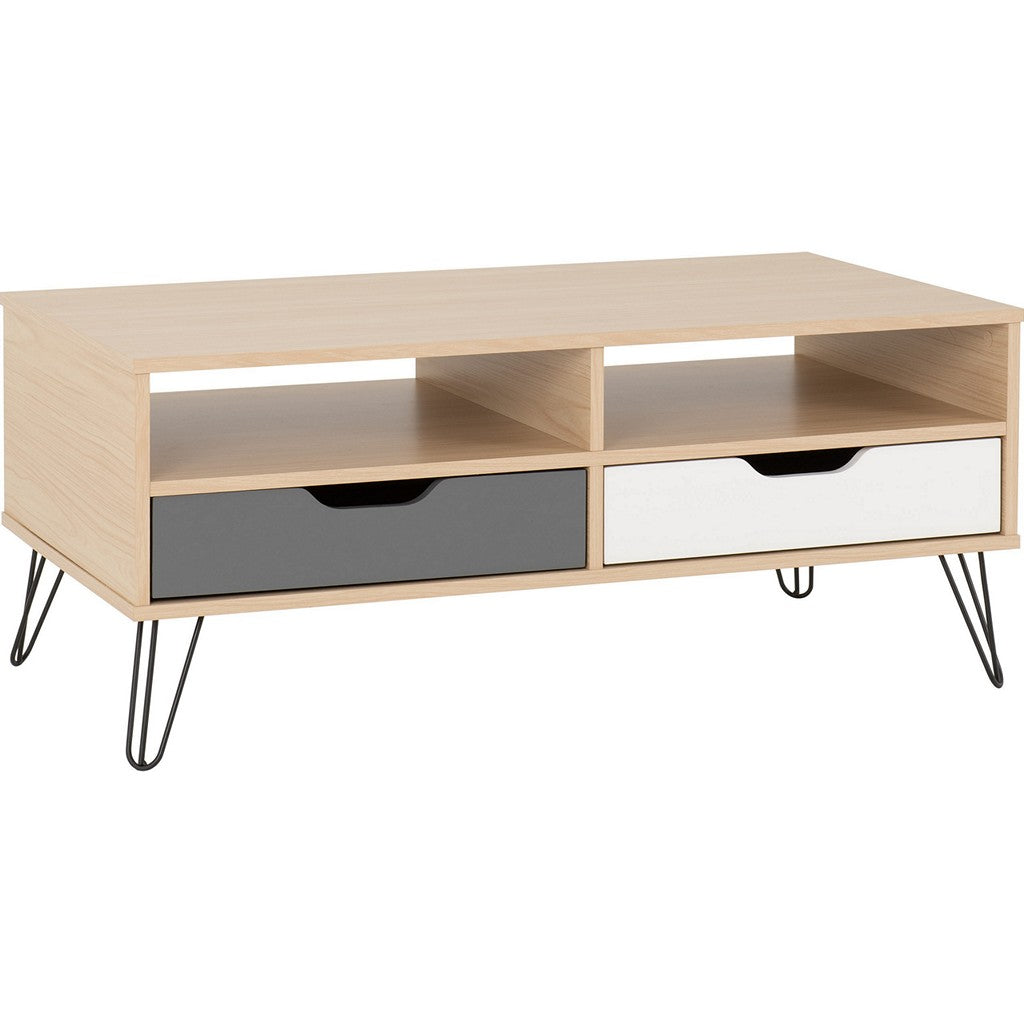 Bergen 2 Drawer Coffee Table-Furniture-Seconique-Levines Furniture