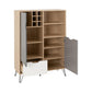 Bergen Tall Sideboard/Wine Rack-Furniture-Seconique-Levines Furniture