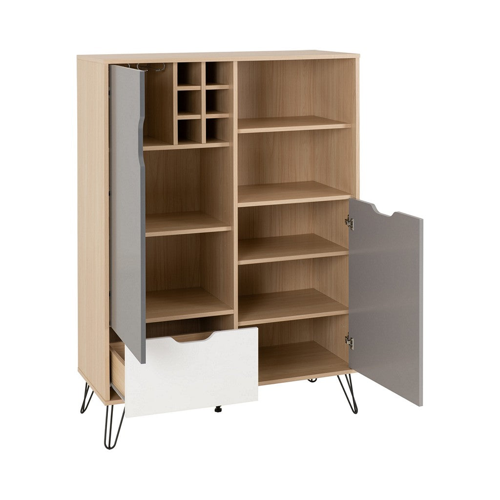 Bergen Tall Sideboard/Wine Rack-Furniture-Seconique-Levines Furniture