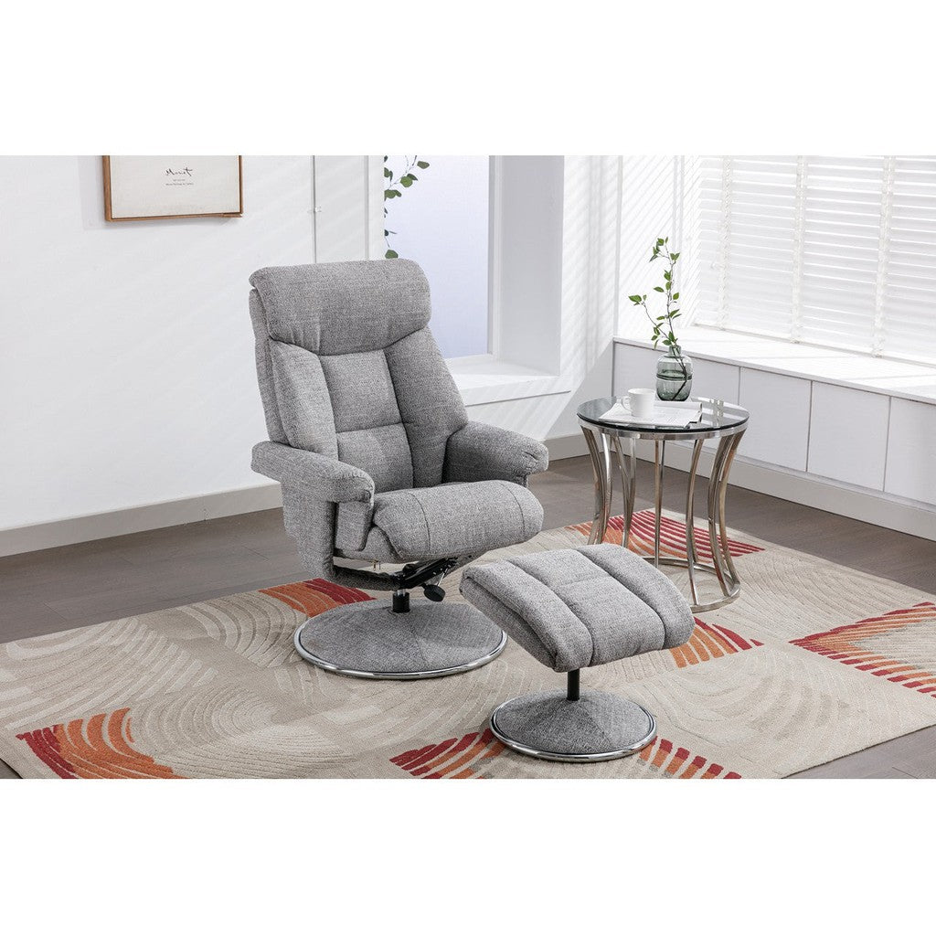 Biarritz Swivel Recliner Chair-Furniture-GFA-Cinder Plush-Levines Furniture