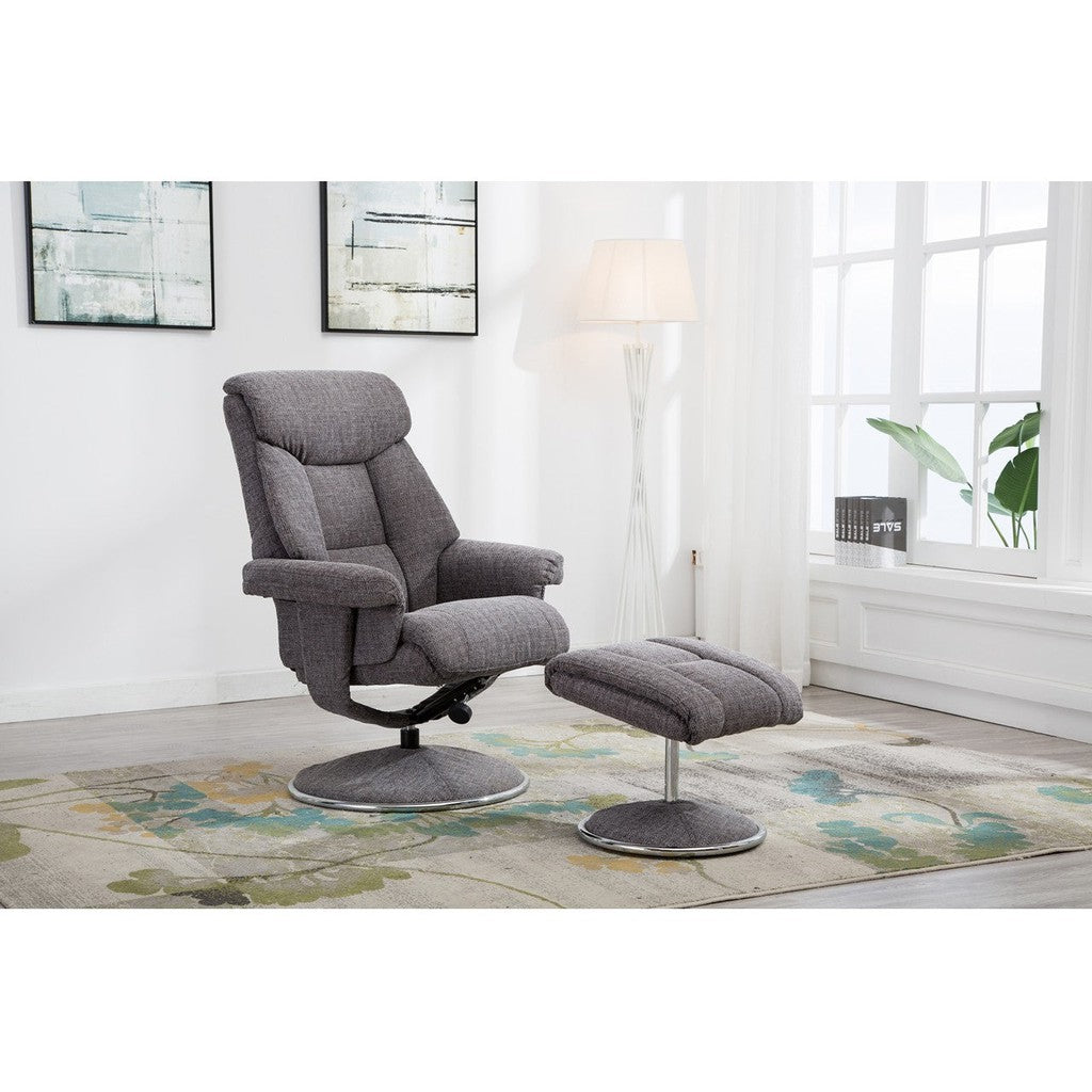 Biarritz Swivel Recliner Chair-Furniture-GFA-Cinder Plush-Levines Furniture