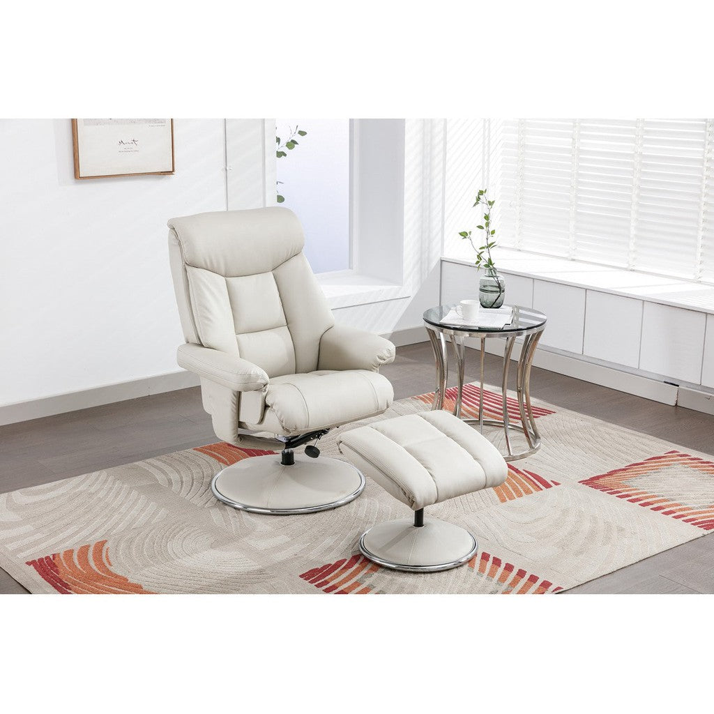 Biarritz Swivel Recliner Chair-Furniture-GFA-Cinder Plush-Levines Furniture