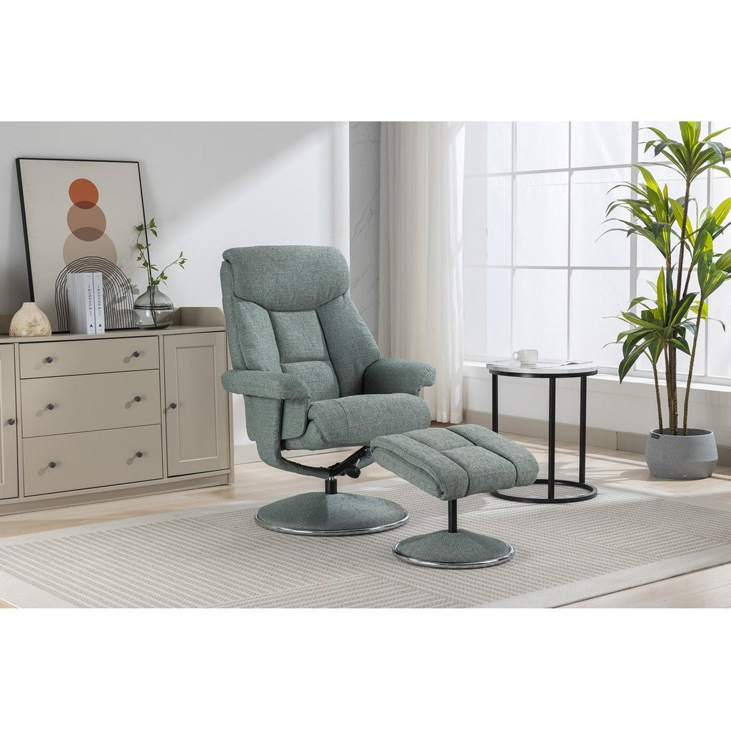 Biarritz Swivel Recliner Chair-Furniture-GFA-Lisbon Teal-Levines Furniture