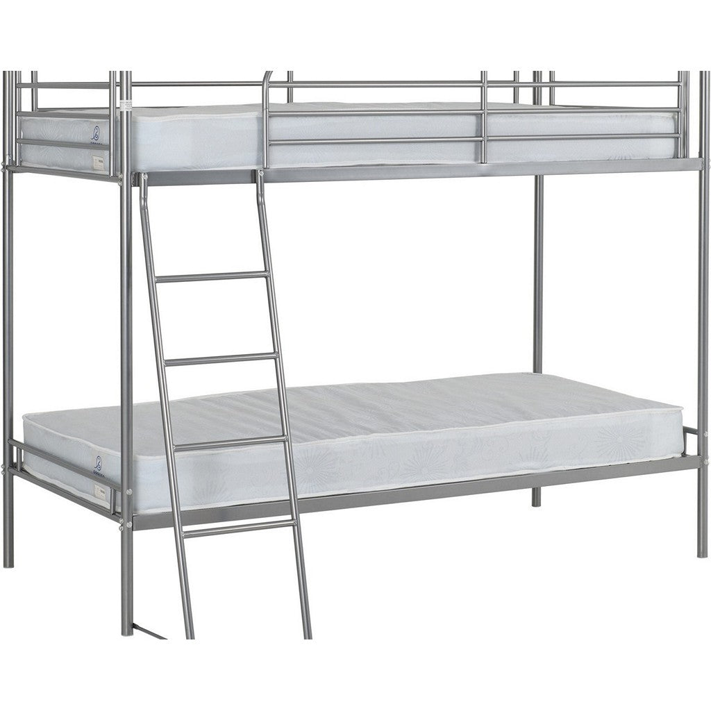 Brandon Single Bunk Bed-Furniture-Seconique-Silver-Levines Furniture