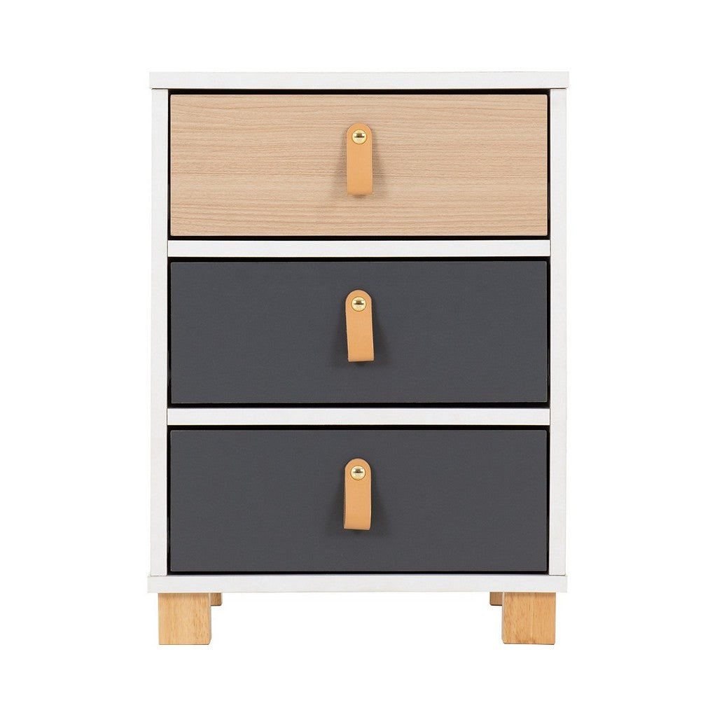 Brooklyn 3 Drawer Bedside-Furniture-Seconique-Levines Furniture