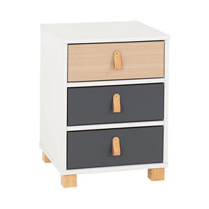 Brooklyn 3 Drawer Bedside-Furniture-Seconique-Levines Furniture