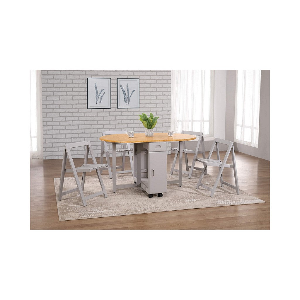 Butterfly Dining Set with 4 Chairs-Furniture-Heartlands-Oak and Grey-Levines Furniture