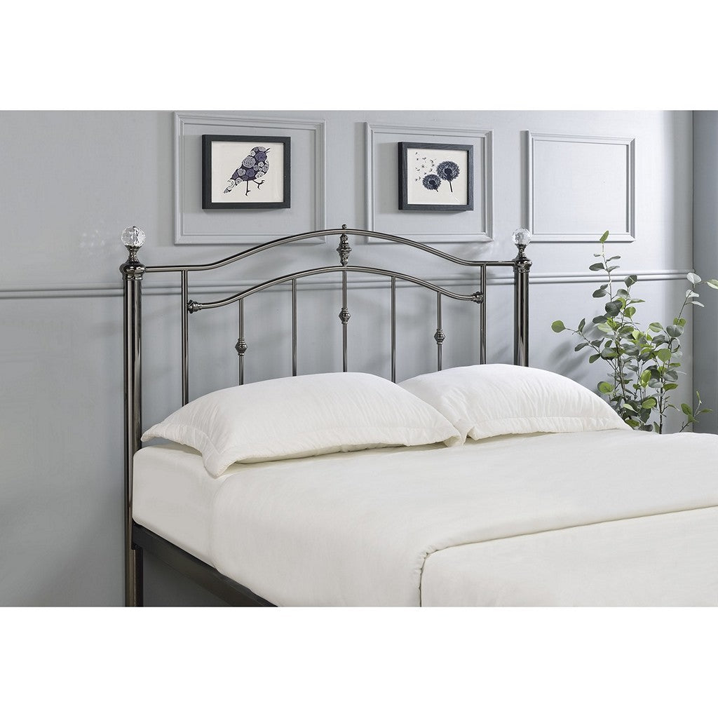 Callisto Kingsize Bed Frame-Furniture-Limelight-Black Chrome-Levines Furniture