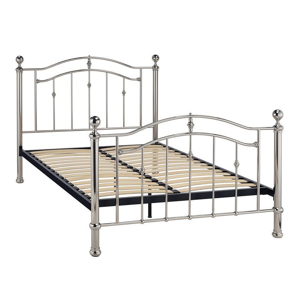 Callisto Kingsize Bed Frame-Furniture-Limelight-Black Chrome-Levines Furniture