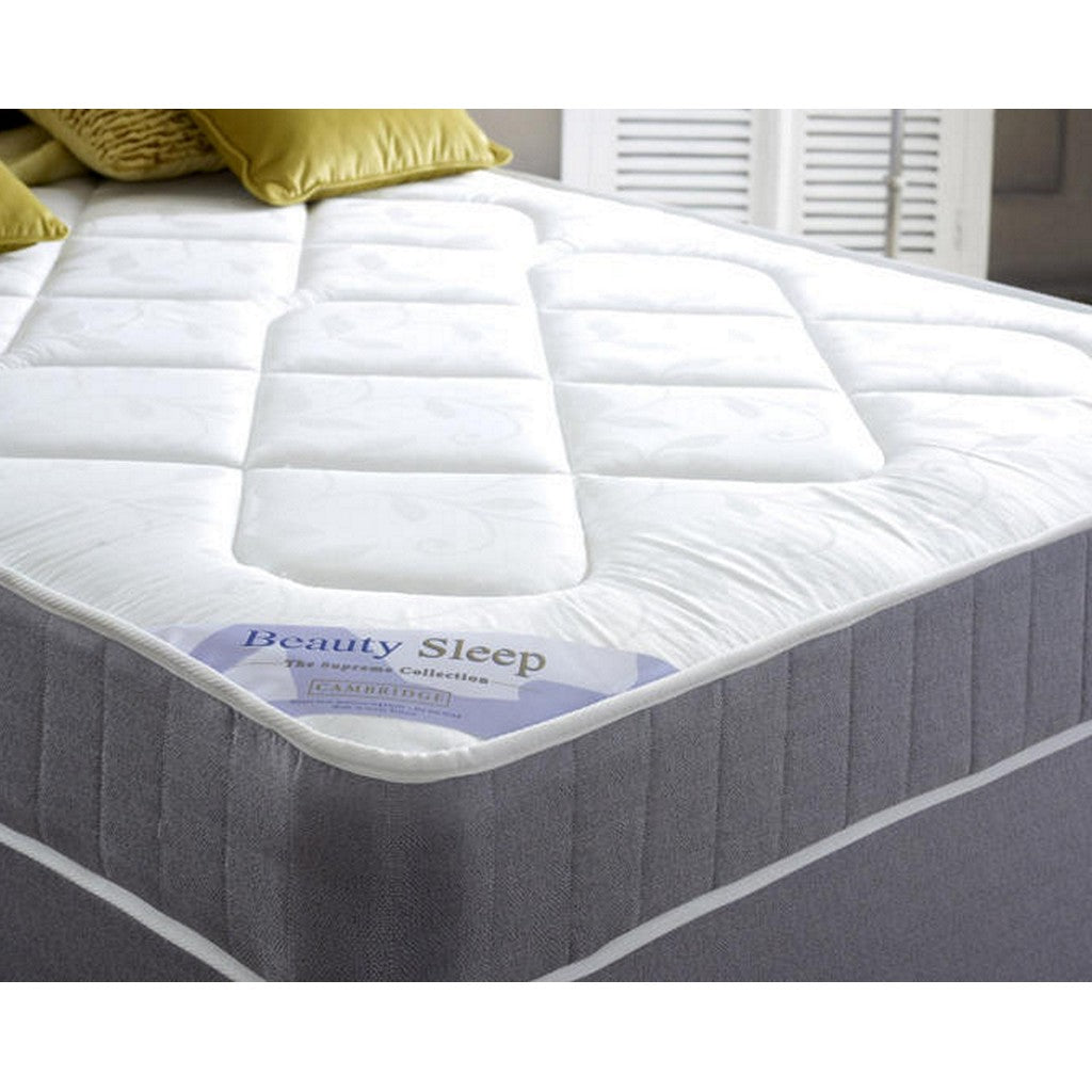 Cambridge Double Divan Bed-Furniture-Beauty Sleep Beds-No Storage-Chenille Aubergine-Levines Furniture