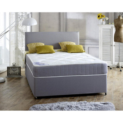 Cambridge Double Divan Bed-Furniture-Beauty Sleep Beds-No Storage-Chenille Aubergine-Levines Furniture