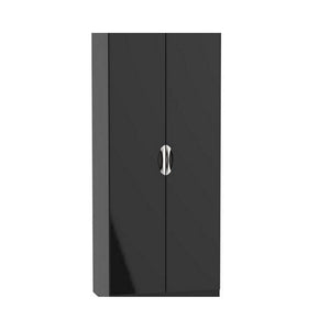 Camden 2 Door Wardrobe-Furniture-Welcome-Black gloss-2 Door / No Mirror-Standard height-Levines Furniture