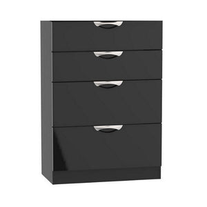 Camden 4 Drawer Chest-Furniture-Welcome-4 Drawers-Black gloss-Levines Furniture