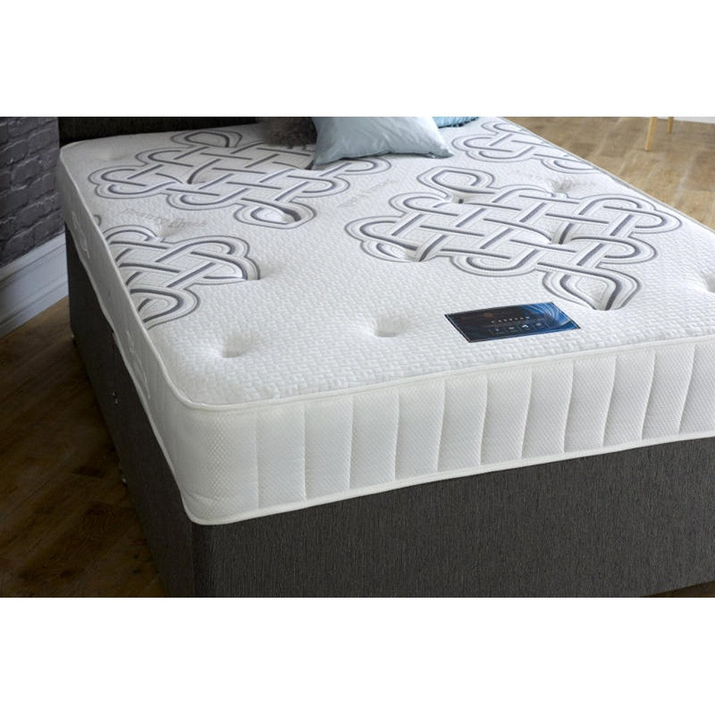 Caspian Superking Divan Bed-Furniture-Beauty Sleep Beds-No Storage-Chenille Aubergine-Levines Furniture