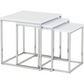 Charisma Nest Of Tables-Furniture-Seconique-White Gloss-Levines Furniture