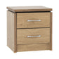 Charles 2 Drawer Bedside-Furniture-Seconique-Oak effect-Levines Furniture