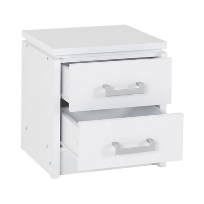 Charles 2 Drawer Bedside-Furniture-Seconique-White-Levines Furniture