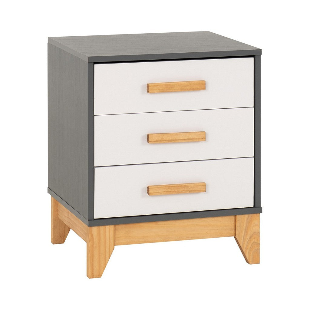 Cleveland 3 Drawer Bedside-Furniture-Seconique-Levines Furniture