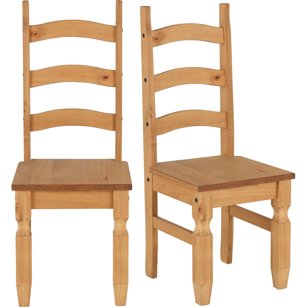 Corona Dining Chairs-Furniture-Seconique-Distressed Wax Pine-Levines Furniture