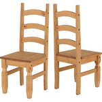 Corona Dining Chairs-Furniture-Seconique-Distressed Wax Pine-Levines Furniture