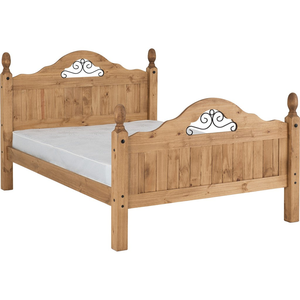 Corona Double Bedframe-Furniture-Seconique-Scroll High End-Levines Furniture