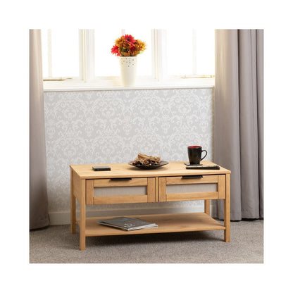 Rattan collection - 2 Drawer Coffee Table-Furniture-Seconique-Levines Furniture