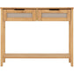 Rattan collection - 2 Drawer Console Table-Furniture-Seconique-Levines Furniture